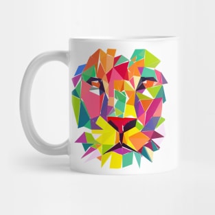 Colorful crystalline lion products Mug